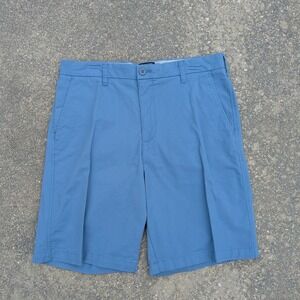 Dockers Supreme Flex Mens Blue Chino Shorts Size 32 Flat Front Stretch NWOT